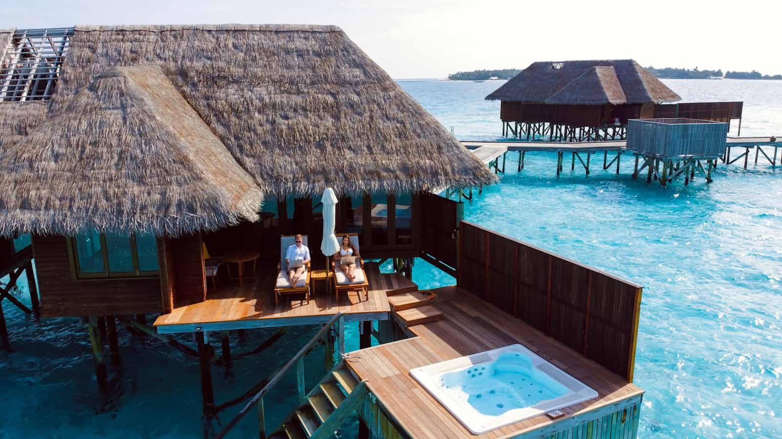 overwater bungalow in the tropics